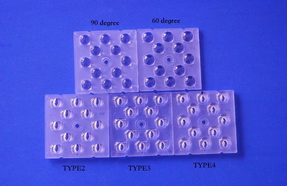 12 IN 1 50X50X5.57mm Optical Grade PC 3030 LED Lens for SMD Street Lamp