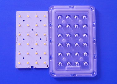 satın al 12 V 24 V Güneş LED PCB Modülü Kurulu Ile 3X8 Asimetrik Lens Lehimleme XTE XPG LED Çevrimiçi üretim