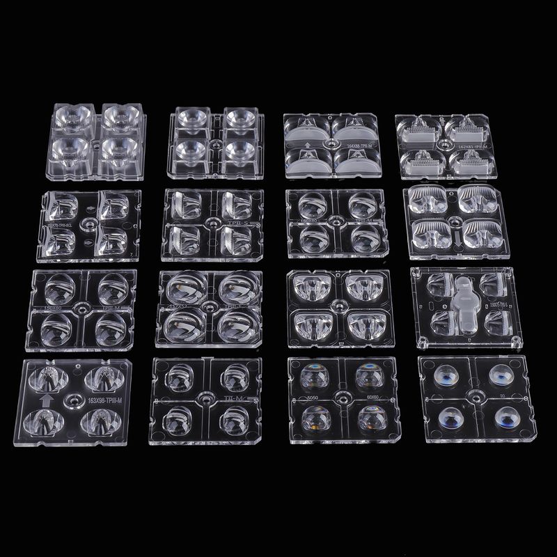 Square 2x2 Modules Led PMMA Lens For IESNA Type II Road Lighting