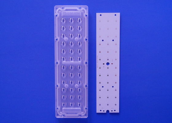 3X12 36 LED 3030 3535 SMD Sokak Işığı Lensi 65x150 Derece Yaylık Köşe Optik Derece PC Dikey Işık Dağıtımı