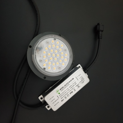 20w 30w 3000k yuvarlak led modül siyah soğutucu 90 derece lens, LED Sonrası Üst Işık için