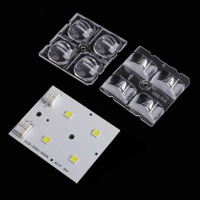 50×50mm 30° Optik PC LED Lens SMD 5050 Yüksek Körfez Işığı Endüstriyel ve Depo Aydınlatması için Yüksek Verimlilik Dar Işık Lensleri