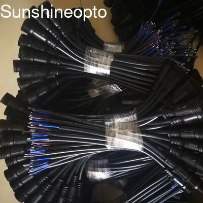 3 Pin Su Geçirmez Erkek / Dişi M12/M19 Elektrik Teli IP67 24AWG Kablo Konnektörü