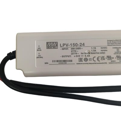 Toplu Güvenilir 150W 24V İç mekan aydınlatması için tek çıkışlı güç kaynağı
