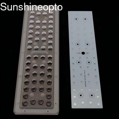 Çeşitli Derecelerde Işın Açısına ve Yüksek Işık Akısı için SMD 3030 LED'lere sahip 56W PC LED Sokak Işık Lensi