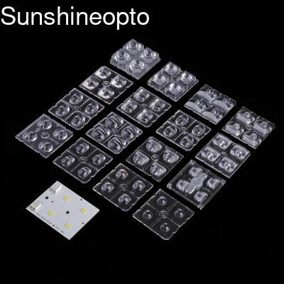 Sokak ve sel lambaları için çoklu görüntüleme açıları olan 50x50mm LED optik lensler