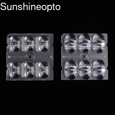 Led Işığı için % 95'lik Akışkanlığı ile Toptan 50x50mm Optik Dereceli PC/PMMA LED Lens