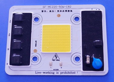 AC220V 50W Sürücüsüz Yüksek Güçlü COB LED 5000-5500LM Beyaz Renk Onayı