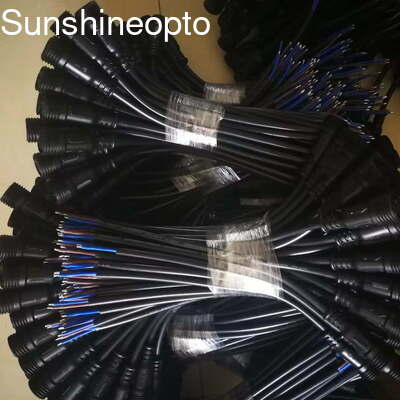 3 Pin Su Geçirmez Erkek / Dişi M12/M19 Elektrik Teli IP67 24AWG Kablo Konnektörü