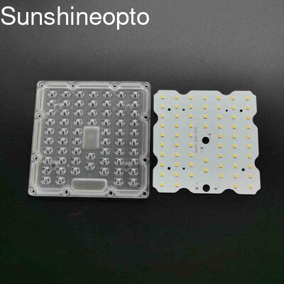 Optik PC Lensli ve SMD3030 LED'li 130x130mm LED Modül PCB Kartı